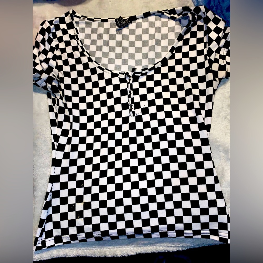 Rue 21 checkers crop top